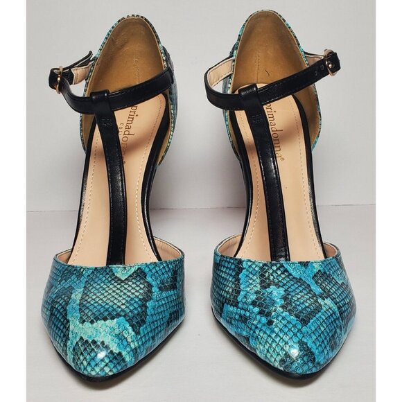 PRIMADONNA COLLECTION WOMEN SIZE EURO 37 BLUE  SNAKE DESIGN NEW / BOX  00066 - Picture 5 of 12